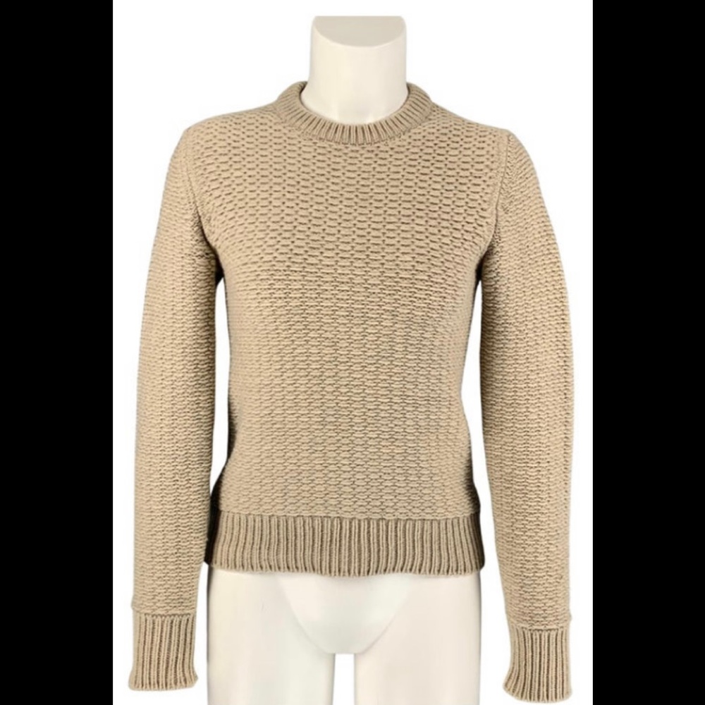 LOUIS VUITTON Size M Oatmeal Knitted Wool / Cashmere